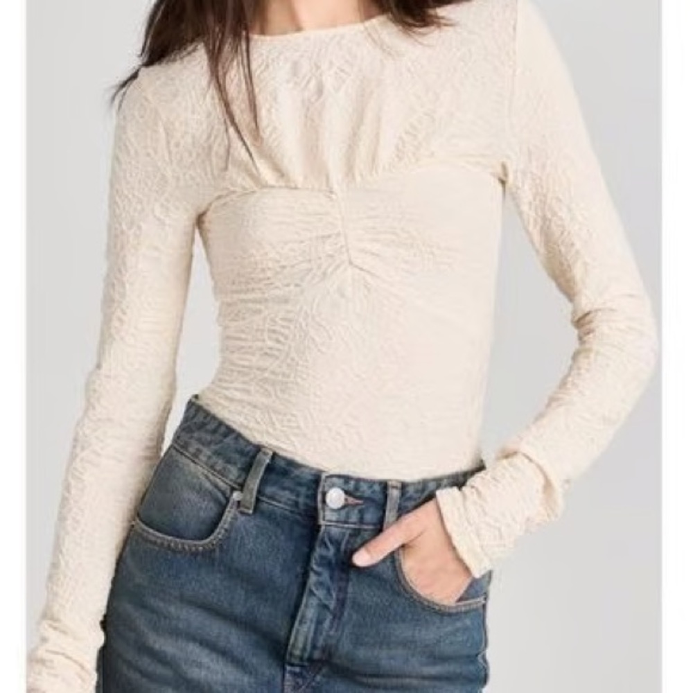 Isabel Marant Flouride Jacquard Long Sleeve Top